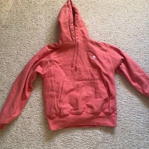 champion pink hoodie